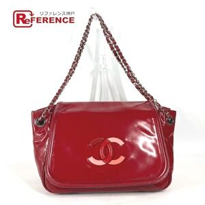 Chanel CC Coco Mark Lipstick Chain Bag Crossbody Flap Red